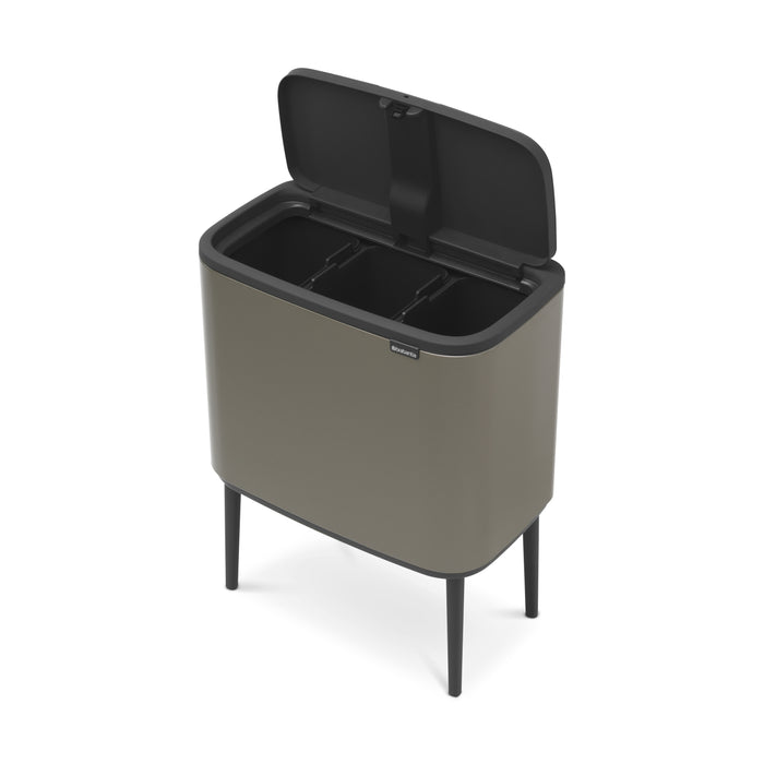 Brabantia Bo Touch Bin Afvalemmer 3 x 11 L - Platinum