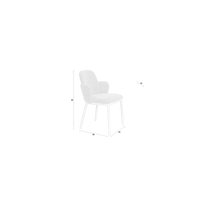 Housecraft Living Jerrico Eetkamerstoelen Licht Beige - Set van 2