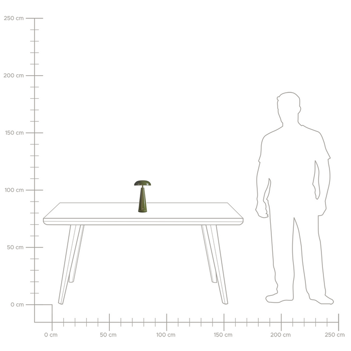 Beliani - BOCONO - Draadloze LED tafellamp - Groen - IJzer