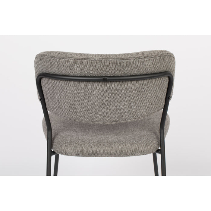 Housecraft Living Jolien Eetkamerstoelen Zwart| Grijs - Set van 2