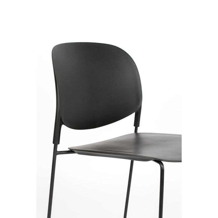 Housecraft Living Stacks Stapelbare Eetkamerstoelen Zwart - Set van 4