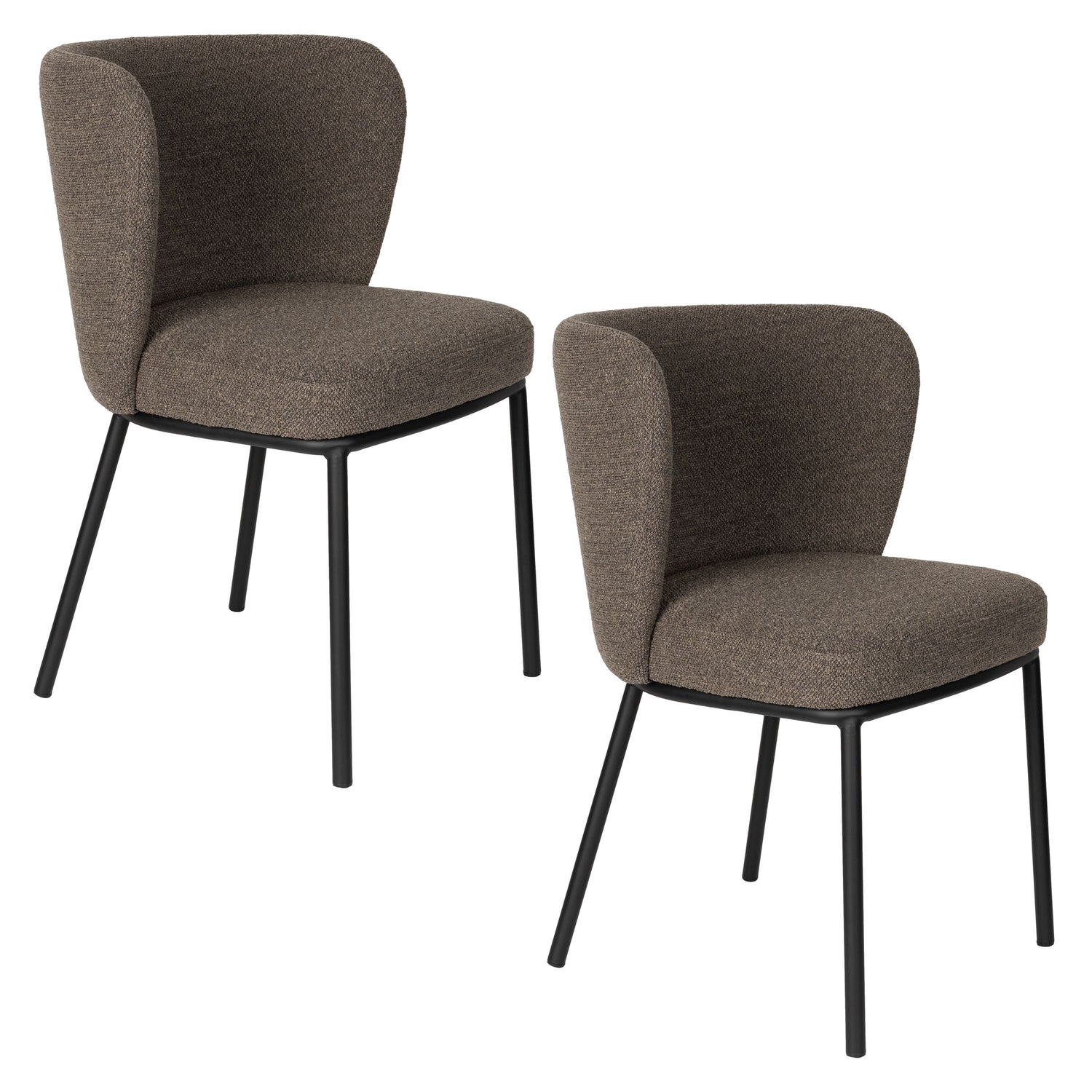 Housecraft Living Guus Eetkamerstoelen Bruin - Set van 2