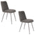Housecraft Living Fijs Eetkamerstoelen Grijs - Set van 2