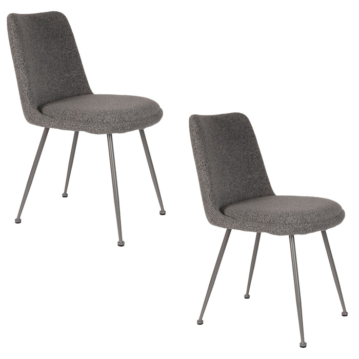 Housecraft Living Fijs Eetkamerstoelen Grijs - Set van 2