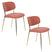 Housecraft Living Jolien Eetkamerstoelen Goud| Roze - Set van 2