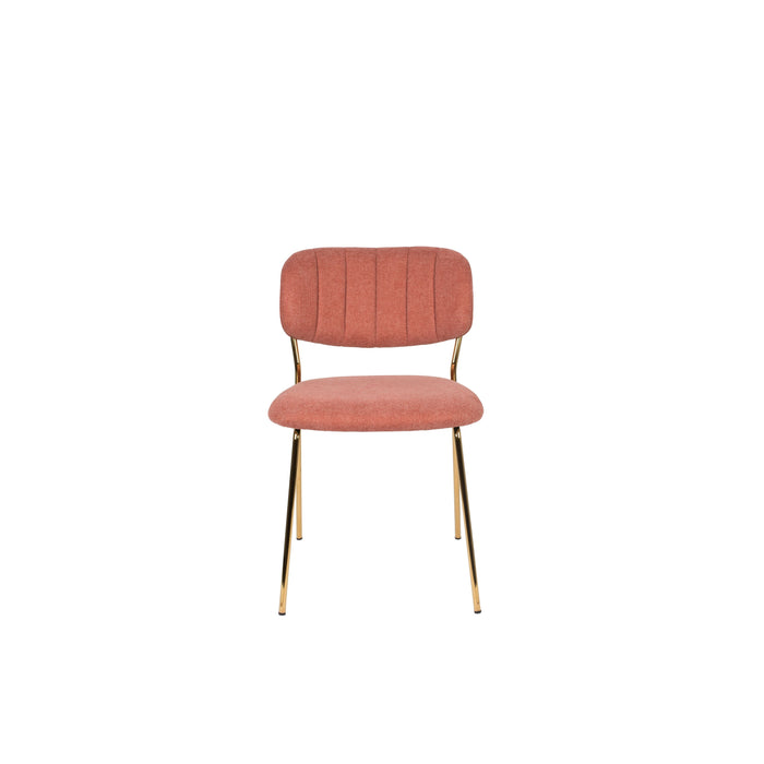 Housecraft Living Jolien Eetkamerstoelen Goud| Roze - Set van 2