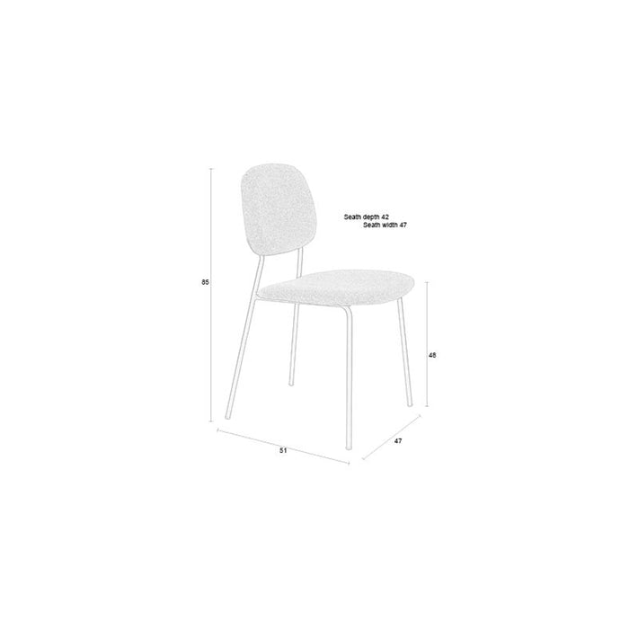 Housecraft Living Roos Eetkamerstoelen Licht Beige - Set van 2