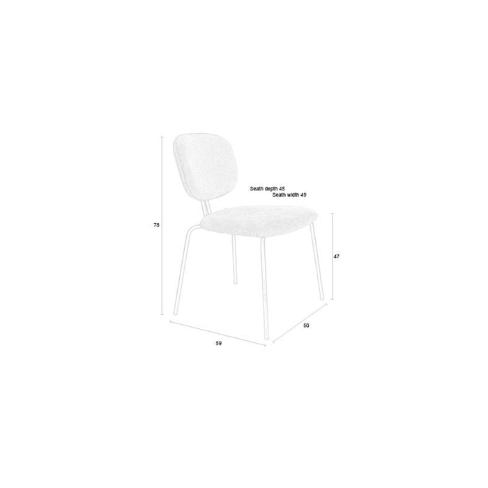 Housecraft Living Bouton Eetkamerstoelen Off White - Set van 2