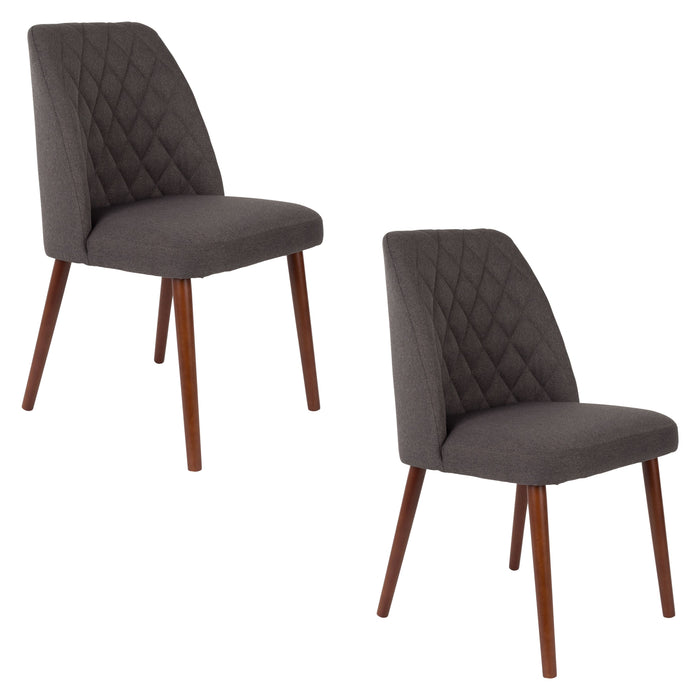 Housecraft Living Conway Eetkamerstoelen Donkergrijs - Set van 2