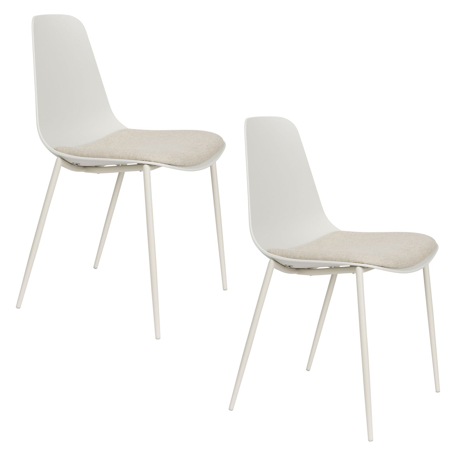 Housecraft Living Jeffrey Eetkamerstoelen Wit - Set van 4