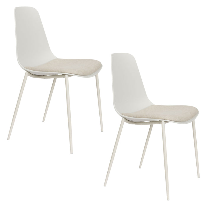 Housecraft Living Jeffrey Eetkamerstoelen Wit - Set van 4