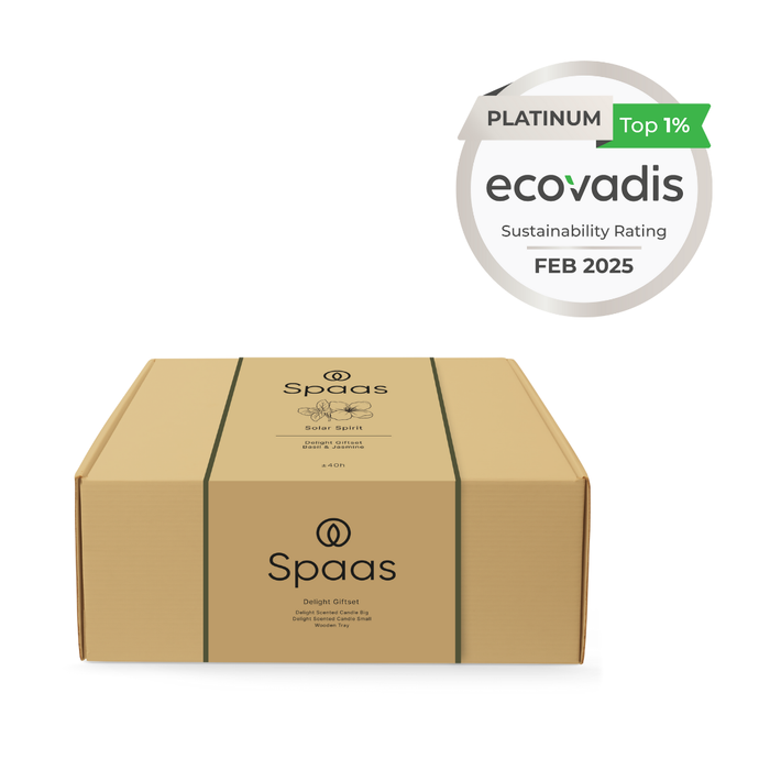 Spaas Delight Giftbox Solar Spirit – 2 Geurkaarsen & Schaal