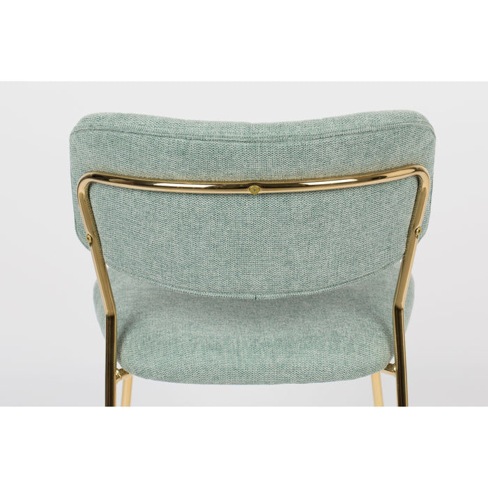 Housecraft Living Jolien Eetkamerstoelen Goud| Lichtgroen - Set van 2