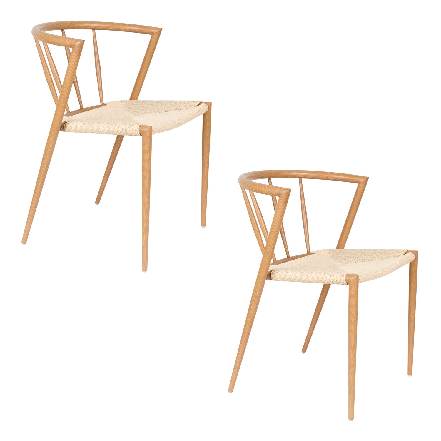Housecraft Living Che Eetkamerstoelen Naturel - Set van 2