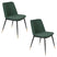 Housecraft Living Lionel Eetkamerstoelen Dondergroen - Set van 2