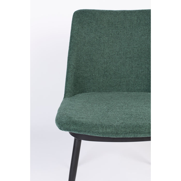 Housecraft Living Lionel Eetkamerstoelen Dondergroen - Set van 2
