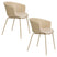 Housecraft Jessica Eetkamerstoelen armleuning Beige - Set van 4
