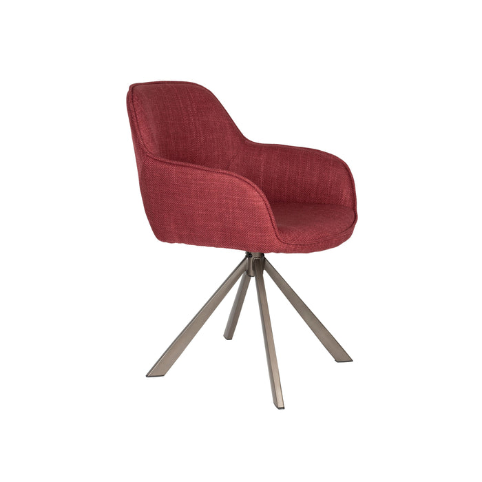 Housecraft Living Toye Eetkamerstoelen draaibaar Rood - Set van 2