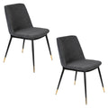 Housecraft Living Lionel Eetkamerstoelen Donkergrijs - Set van 2