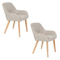 Housecraft Living Loua Eetkamerstoelen Beige| Bruin - Set van 2