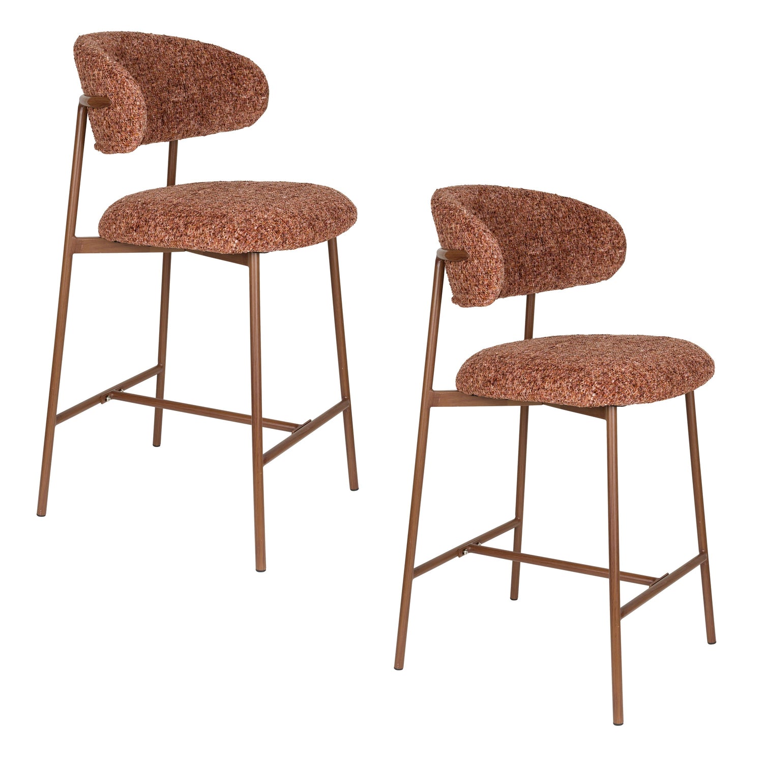 Housecraft Claes Counter| Barkrukken Terracotta - Set van 2