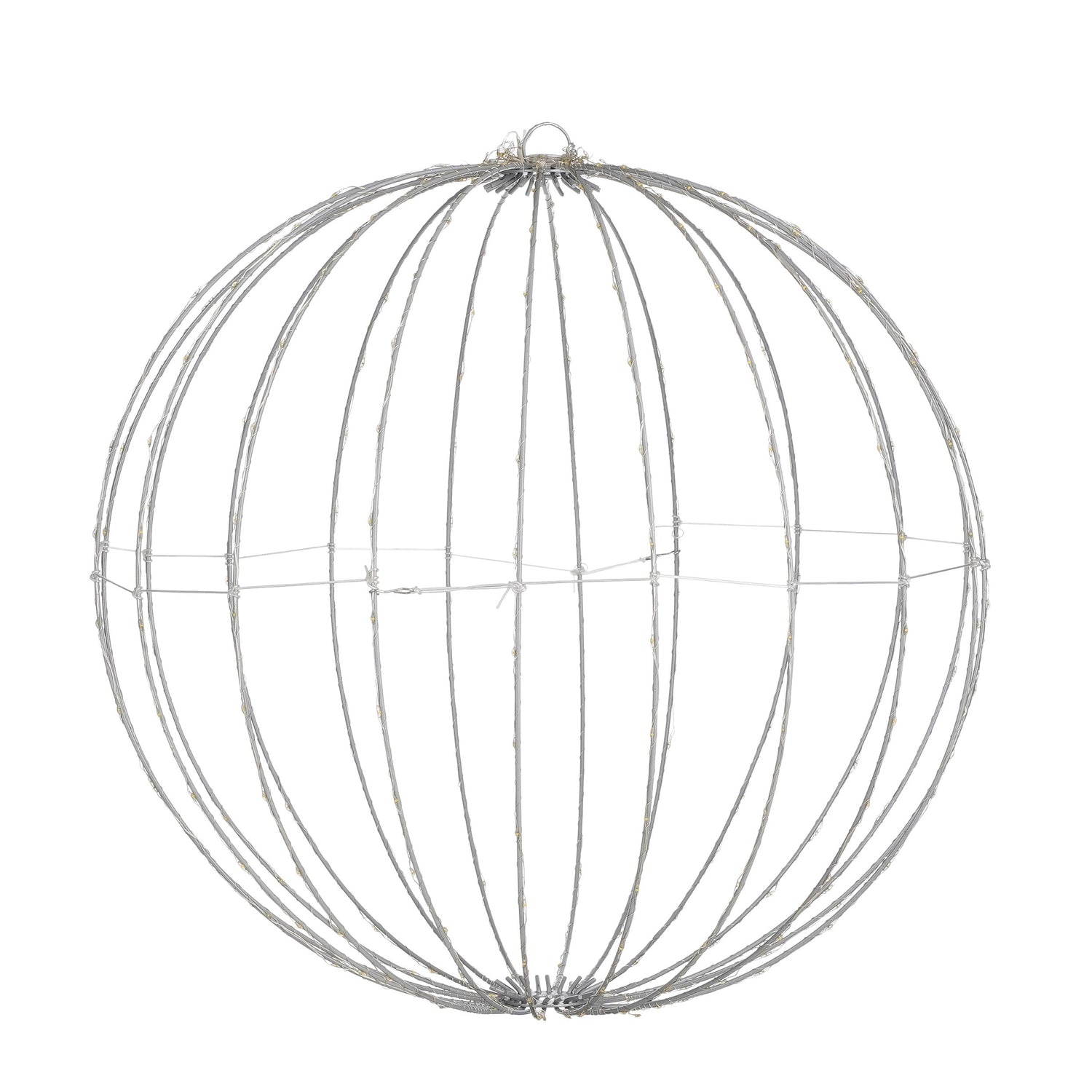 Luca Lighting Kerstverlichting Bal met Witte LED - Ø50 cm - Zilver