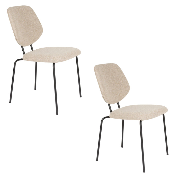 Housecraft Living Zelo Eetkamerstoelen Beige - Set van 2