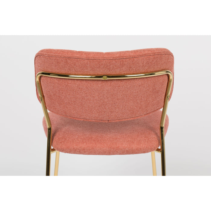 Housecraft Living Jolien Eetkamerstoelen Goud| Roze - Set van 2