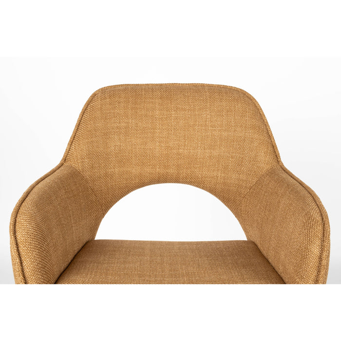 Housecraft Living Toye Eetkamerstoelen draaibaar Geel - Set van 2