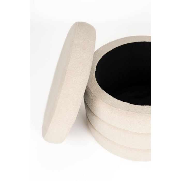 Housecraft Living Zuma Poef met opbergruimte Bouclé Beige