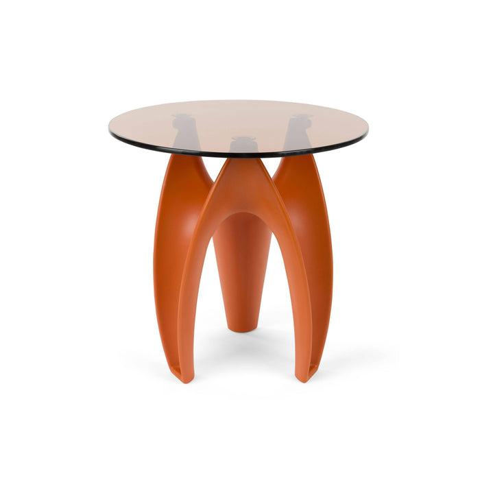 Bold Monkey Hactua Bijzettafel Rond 40 cm Glas - Oranje