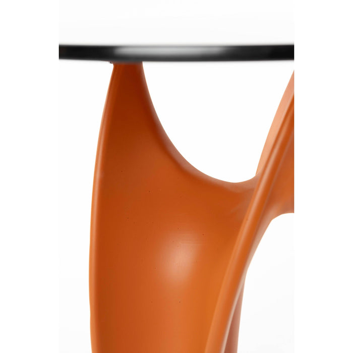 Bold Monkey Hactua Bijzettafel Rond 40 cm Glas - Oranje