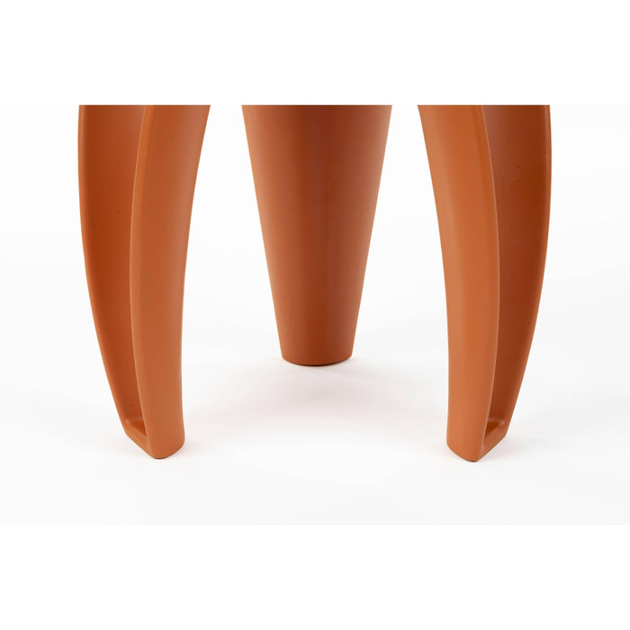 Bold Monkey Hactua Bijzettafel Rond 40 cm Glas - Oranje