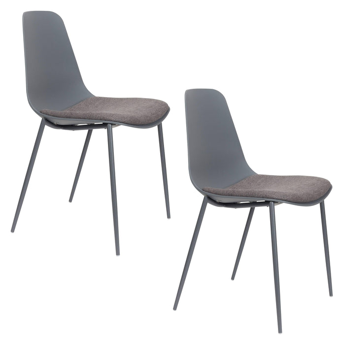 Housecraft Living Jeffrey Eetkamerstoelen Grijs - Set van 4