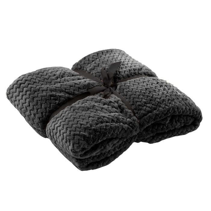 Dutch Decor plaid MARA - 150x200 cm Charcoal Gray