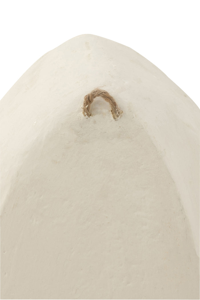 J-Line wandrek - papier maché - wit - 3 stuks