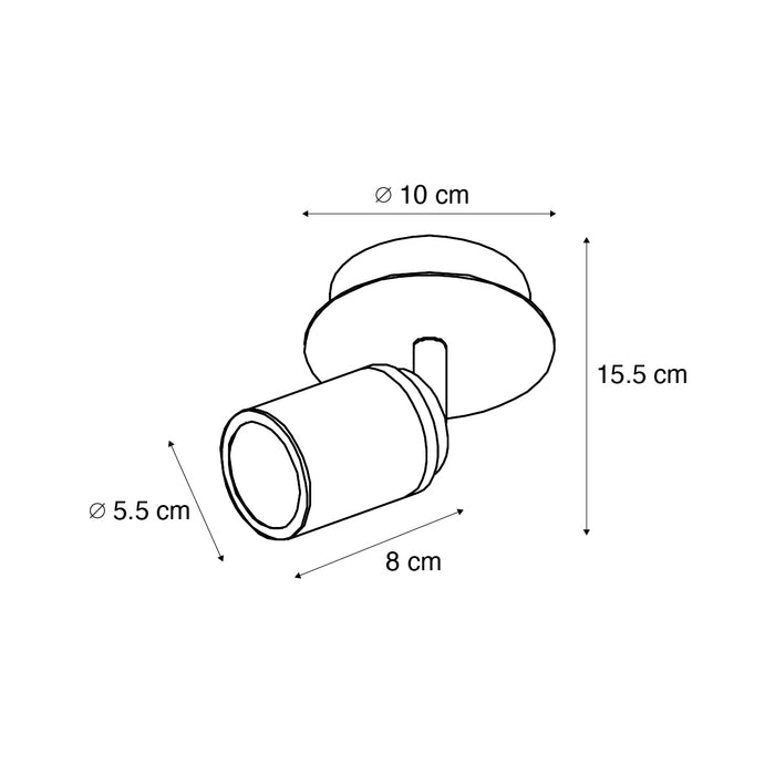 QAZQA Moderne badkamer spot wit IP44 - Ducha