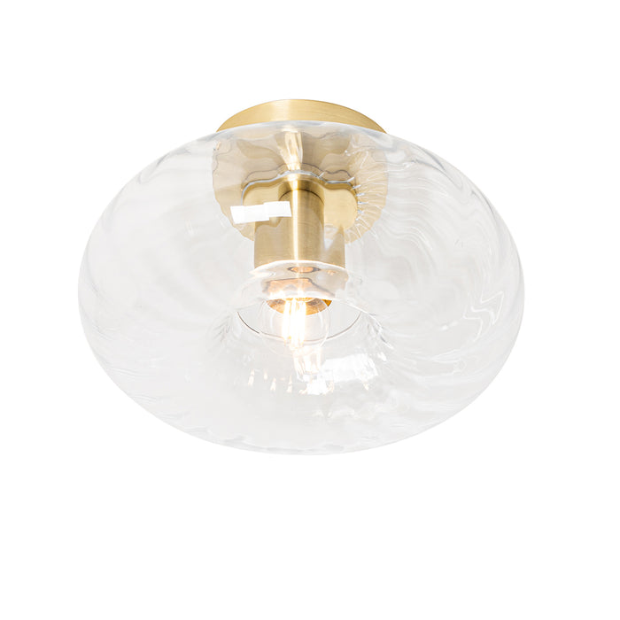 QAZQA Art Deco plafondlamp goud met glas - Ayesha