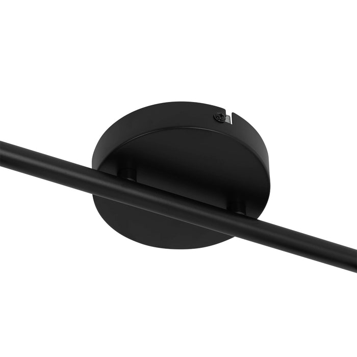 QAZQA Plafondspot zwart met smoke glas 2-lichts verstelbaar - Laura