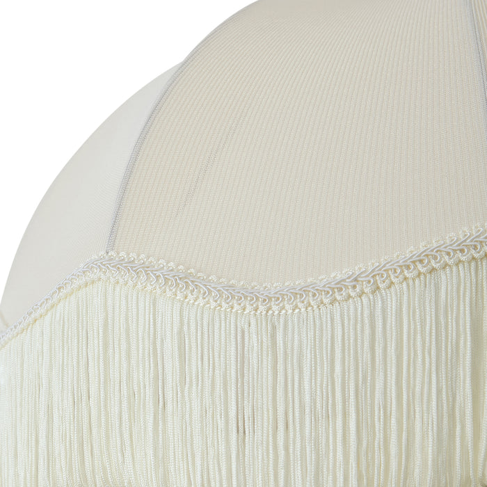 QAZQA Stoffen lampenkap beige met witte binnenkant 45|15|21,5 -