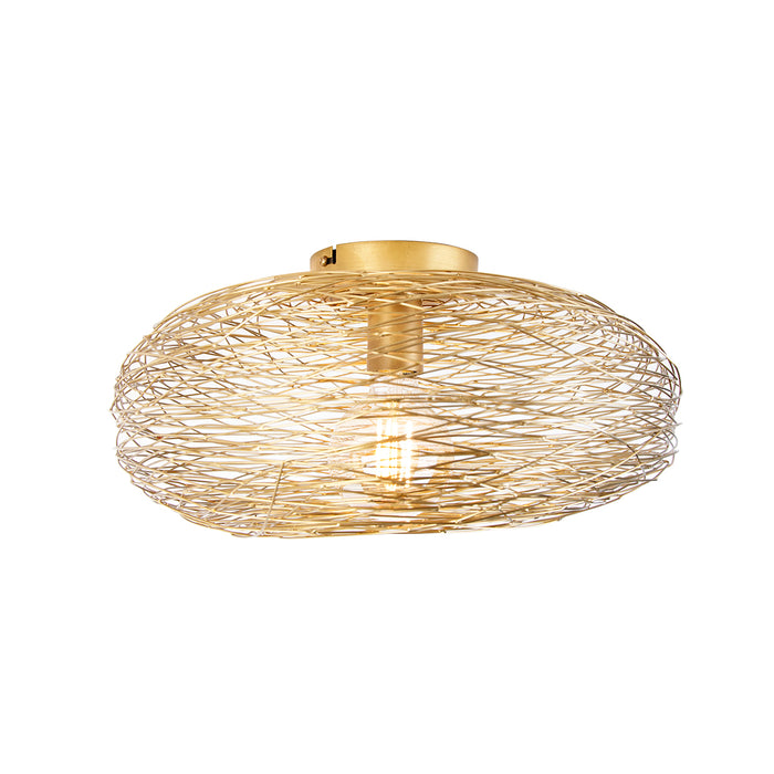 QAZQA Smart plafondlamp goud ovaal incl. Wifi G95 - Sarella