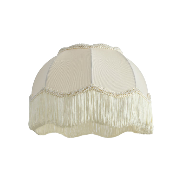 QAZQA Stoffen lampenkap beige met witte binnenkant 31,5|15|14 -