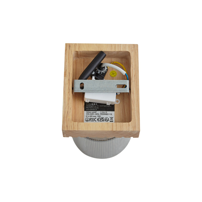 QAZQA Moderne spot hout met smoke glas draai- en kantelbaar - Gracy