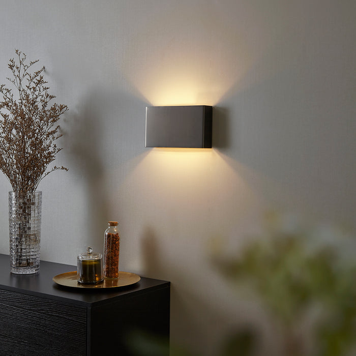 QAZQA Moderne wandlamp gunmetal 2-lichts - Otan