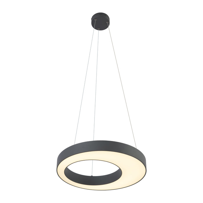 QAZQA Moderne hanglamp zwart 50cm incl. LED 3-staps dimbaar -