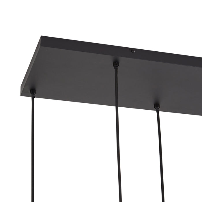 QAZQA Design hanglamp zwart met smoke glas 6-lichts - Ana