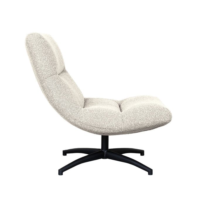 LABEL51 - Draaifauteuil Calix - Naturel Royal Boucle - Zwart Metaal