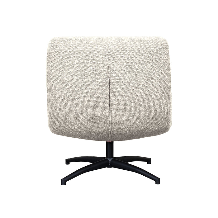 LABEL51 - Draaifauteuil Calix - Naturel Royal Boucle - Zwart Metaal