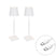 QAZQA Set van 2 buiten tafellamp wit incl. LED en dimmer oplaadbaar -