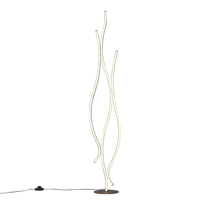 QAZQA Design vloerlamp zwart incl. LED dimbaar - Ying